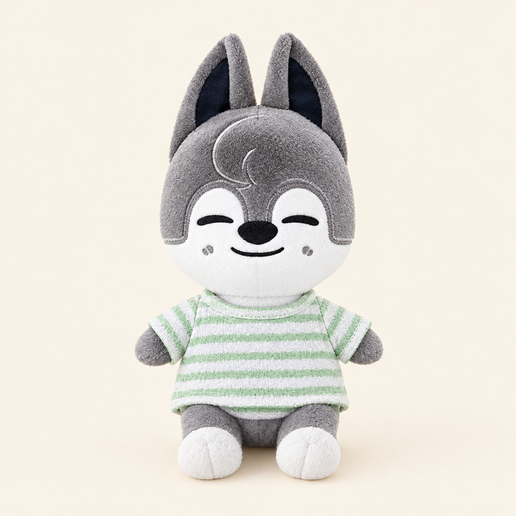 Striped T-Shirt – Green – for 10cm Plush