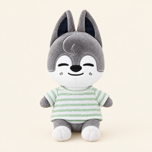 Striped T-Shirt – Green – for 10cm Plush