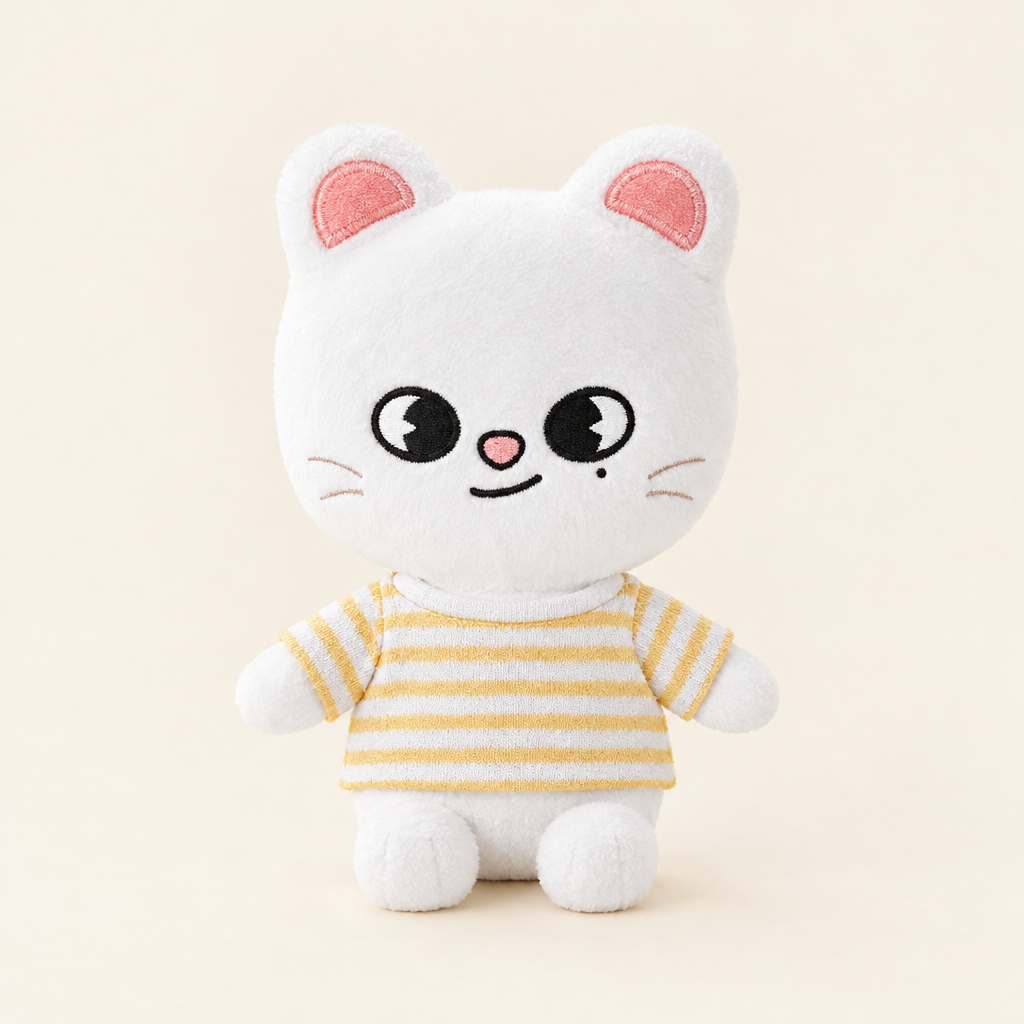 10cm Plush Dressing - Striped T-Shirt - Yellow