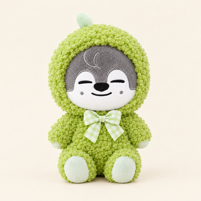 10cm Plush Dressing - Holiday Romper - Green Hood