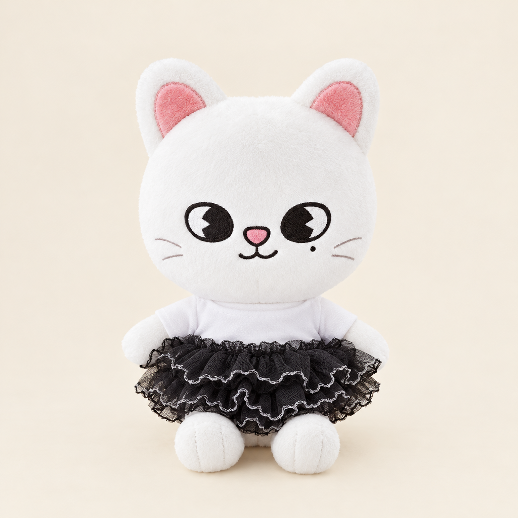 Tulle Skirt – Black – for 10cm Plush
