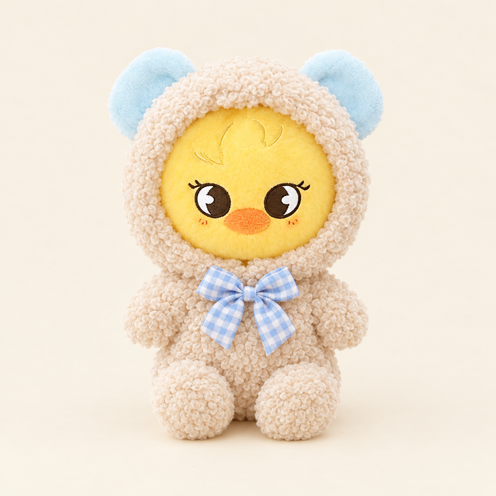 Holiday Romper – Bear Hood – for 10cm Plush