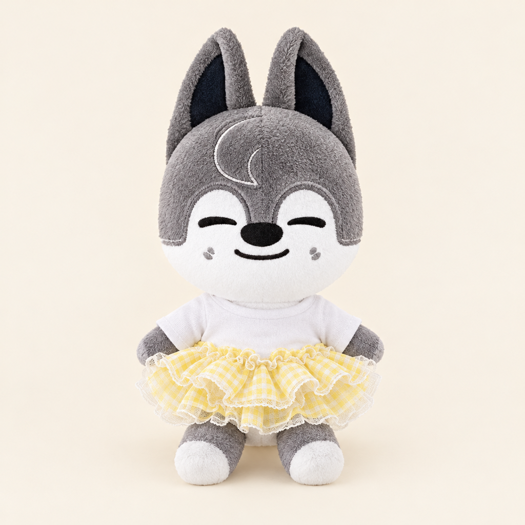 10cm Plush Dressing - Tulle Skirt - Yellow