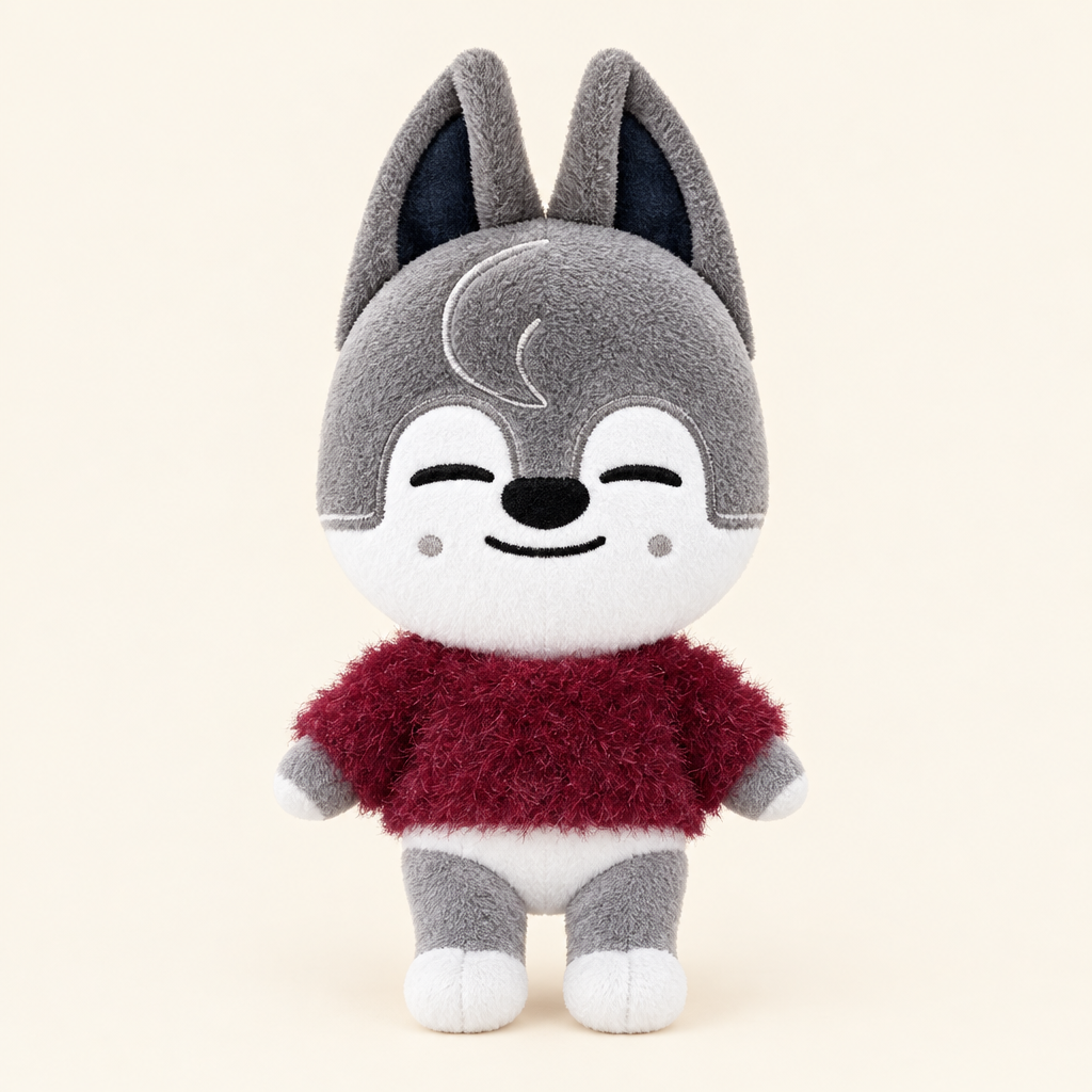 Fluffy Faux Fur Top – Burgundy – for 10cm Plush