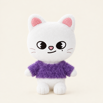 10cm Plush Dressing - Fluffy Faux Fur Top - Purple