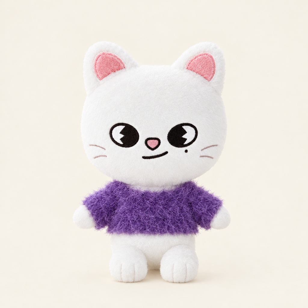 Fluffy Faux Fur Top – Purple – for 10cm Plush