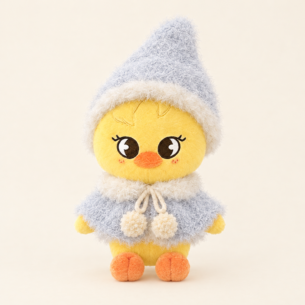 10cm Plush Dressing - Hooded Cape & Hat Set - Blue