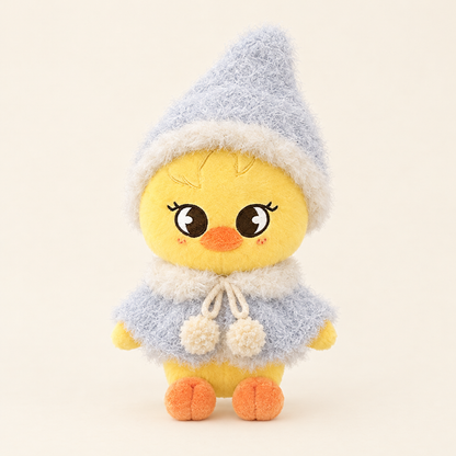 Hooded Cape & Hat Set – Grey – for 10cm Plush