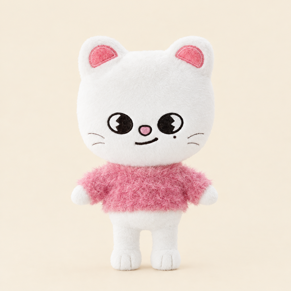 Fluffy Faux Fur Top – Pink – for 10cm Plush
