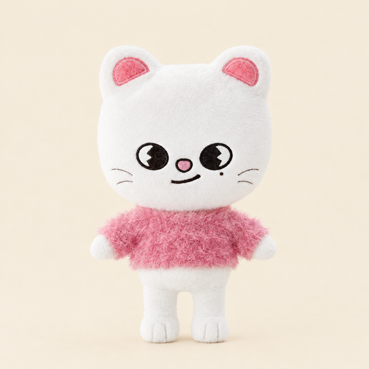 Fluffy Faux Fur Top – Pink – for 10cm Plush
