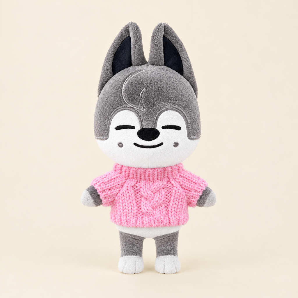 10cm Plush Dressing - Cable Knit Mini Sweater - Pink