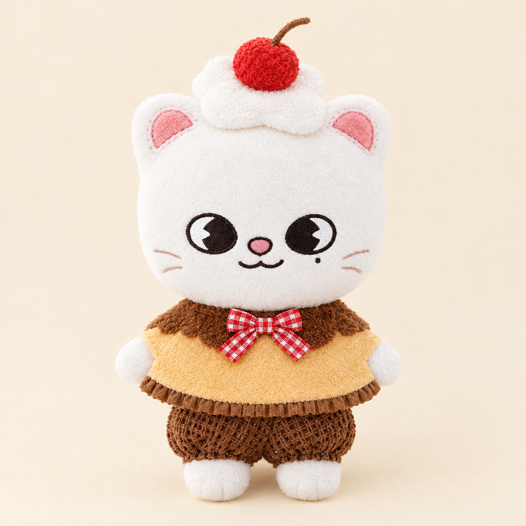 Cherry Dessert Outfit Set for 10cm Plush