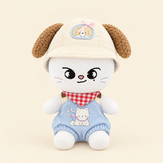 Puppy Bucket Hat Set for 10cm Plush