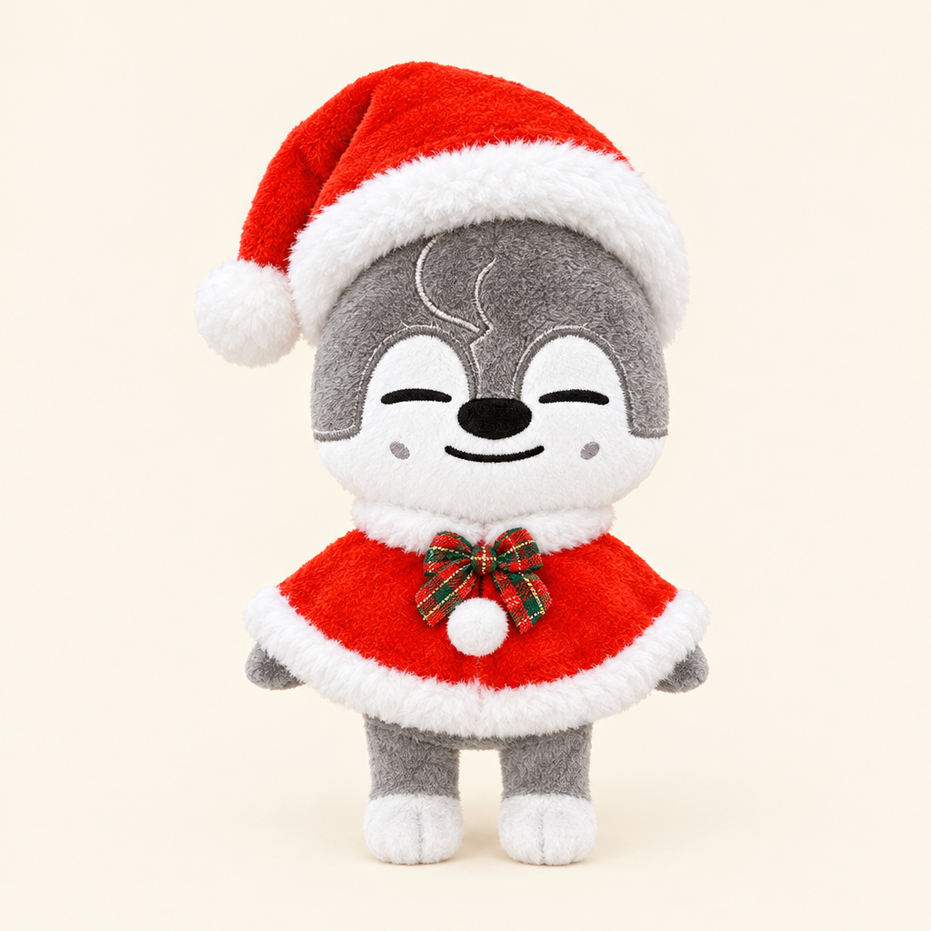 10cm Plush Dressing - Santa Cape & Hat