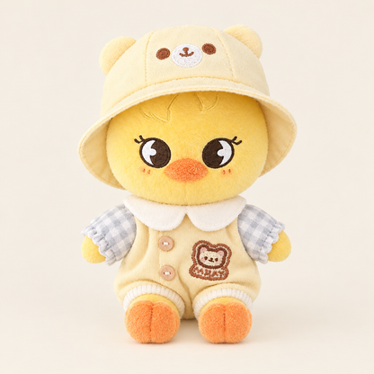 10cm Plush Dressing - Bear Bucket Hat & Onesie