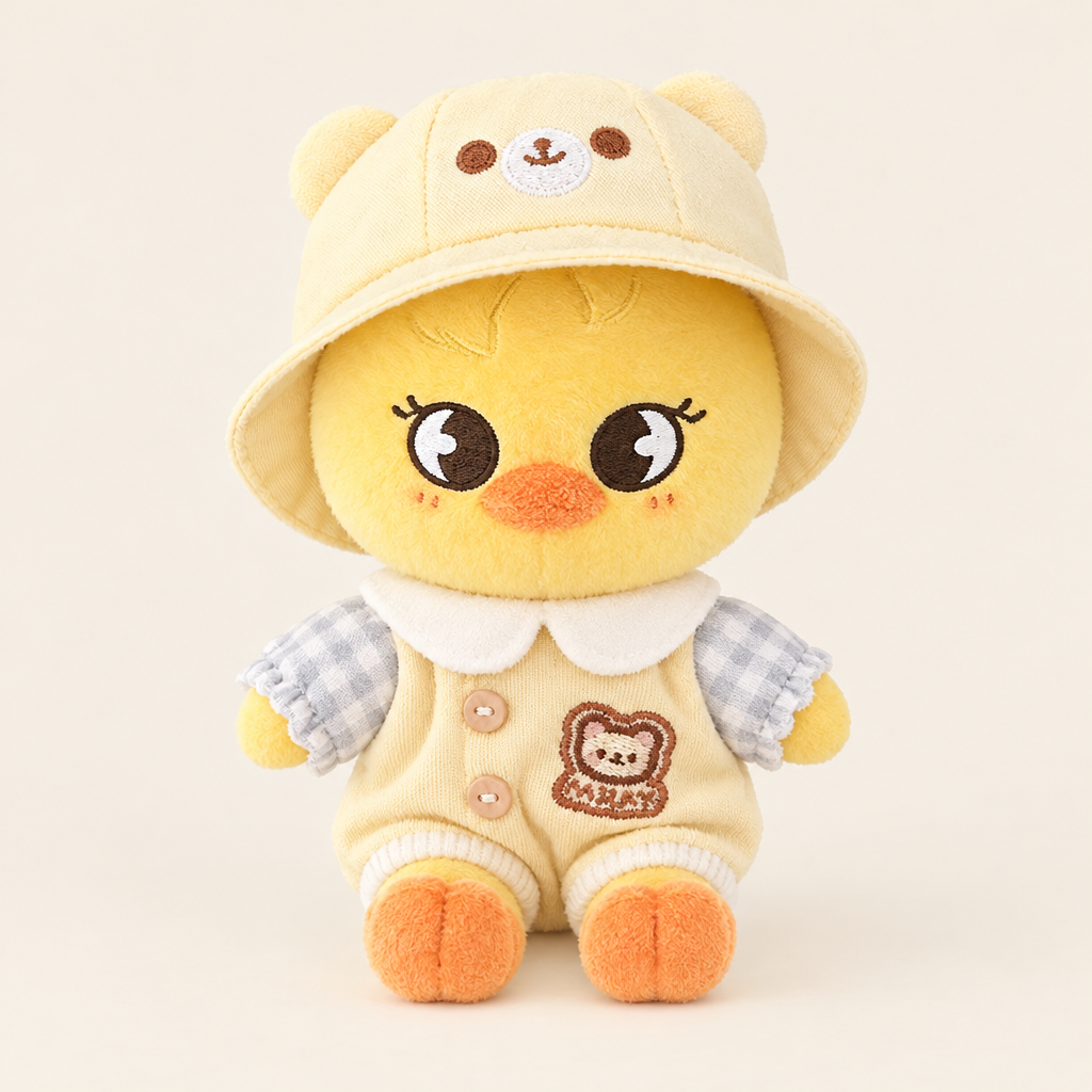 Bear Bucket Hat & Onesie for 10cm Plush