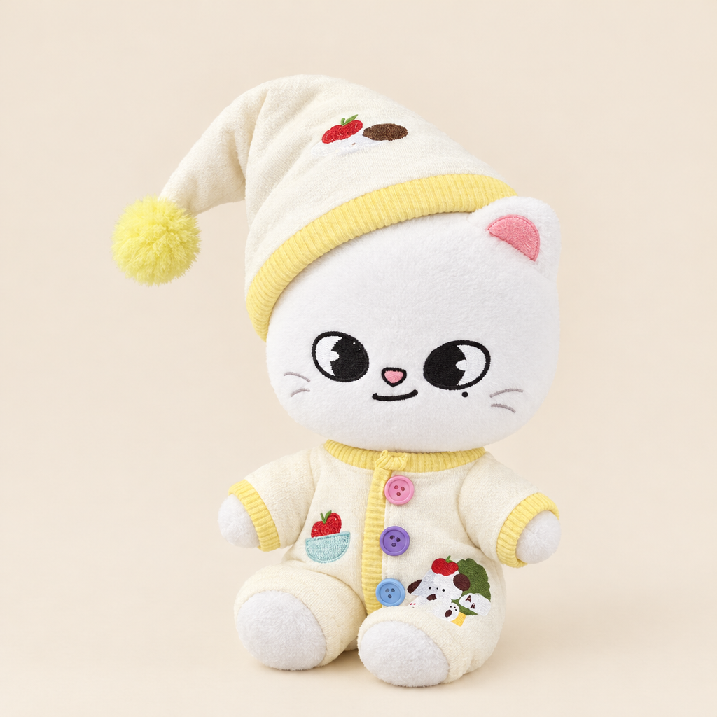 Apple Pajamas & Nightcap for 10cm Plush