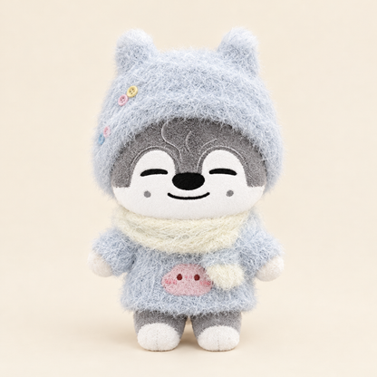Fuzzy Winter Set – Blue – for 10cm Plush