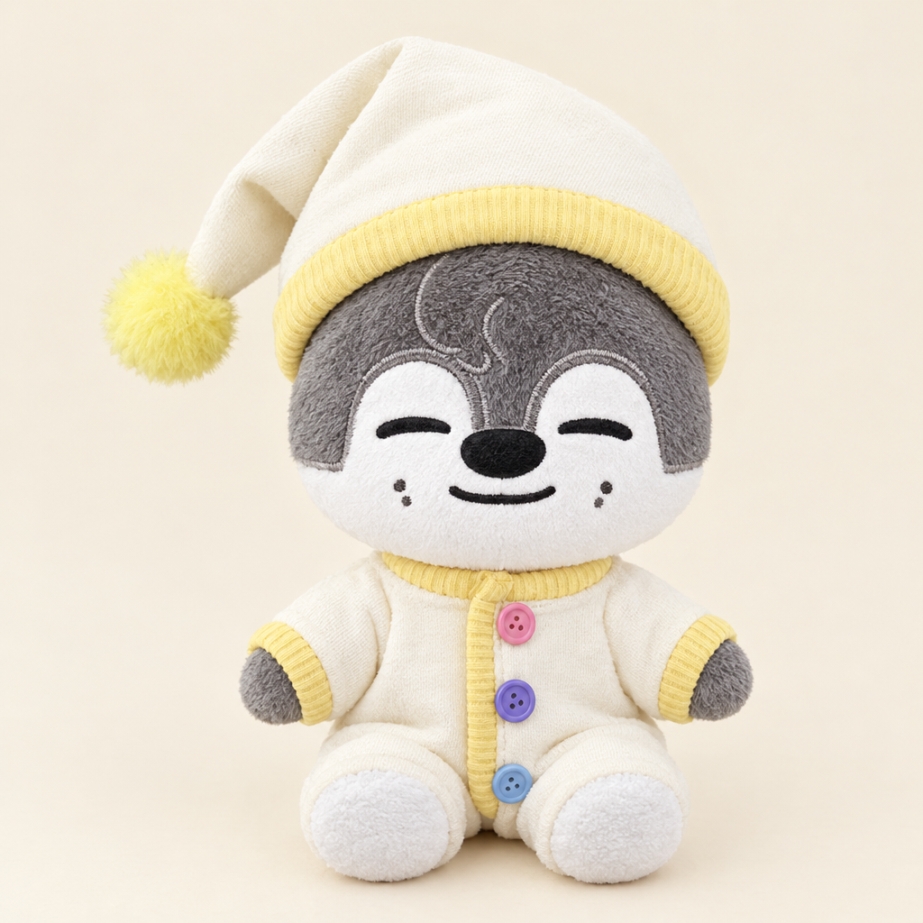 Apple Pajamas & Nightcap for 10cm Plush