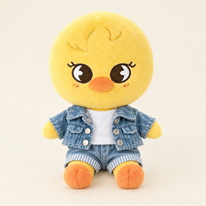 10cm Plush Dressing - Denim Jacket Outfit - Light Denim