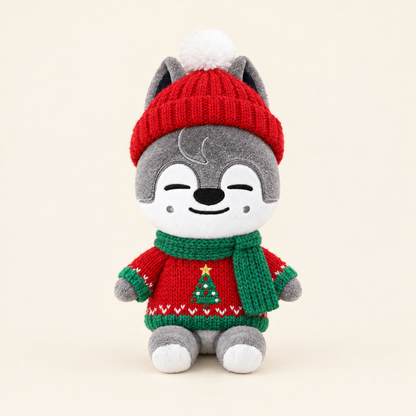 Christmas Knit Set – Classic Red – for 10cm Plush
