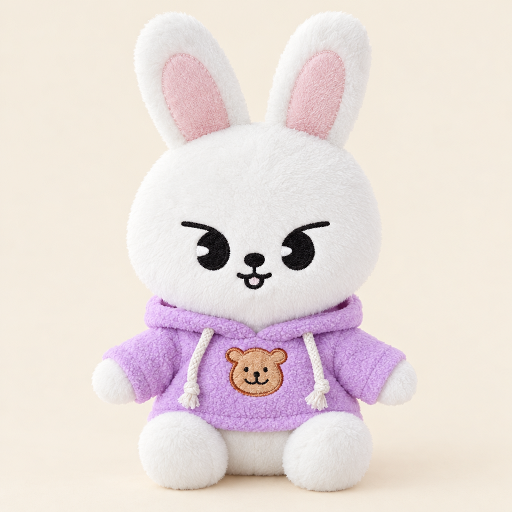 Teddy Patch Hoodie for 20cm Plush