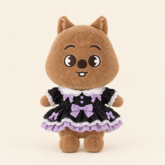 Lolita Dress – Black Gothic – for 20cm Plush