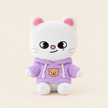 Teddy Patch Hoodie for 20cm Plush