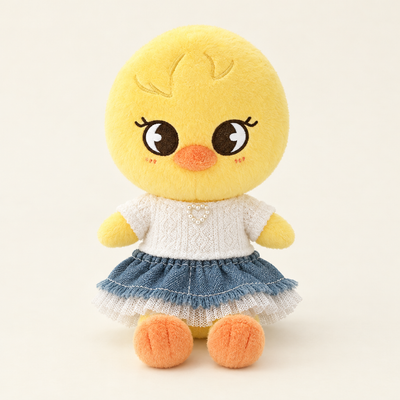[NEW] Knit Top & Denim Skirt for 10cm Plush