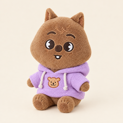 Teddy Patch Hoodie for 20cm Plush