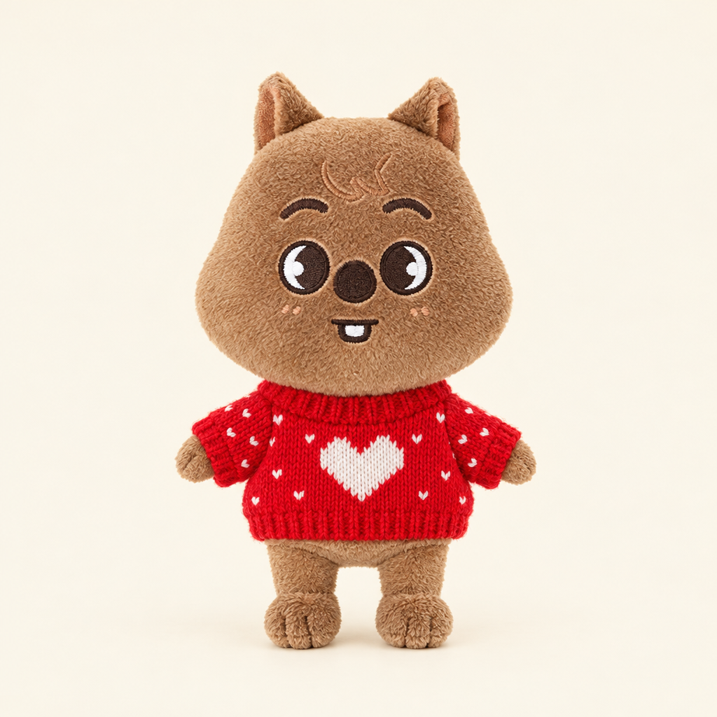 Cozy Knit Sweater – Red Heart – for 20cm Plush