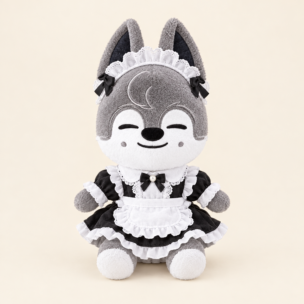 20cm Plush Dressing - Lolita Dress - Black Maid