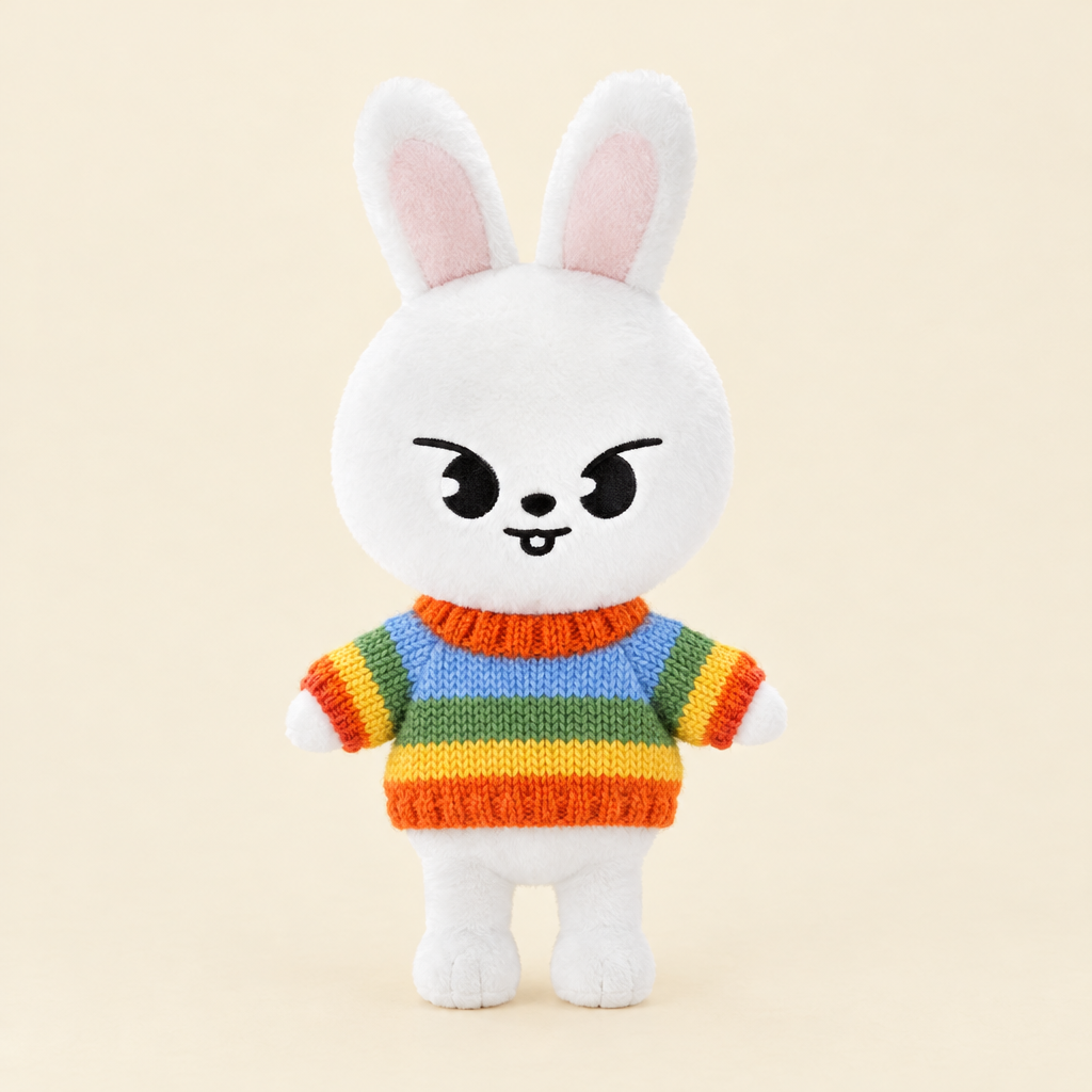Cozy Knit Sweater – Rainbow – for 20cm Plush