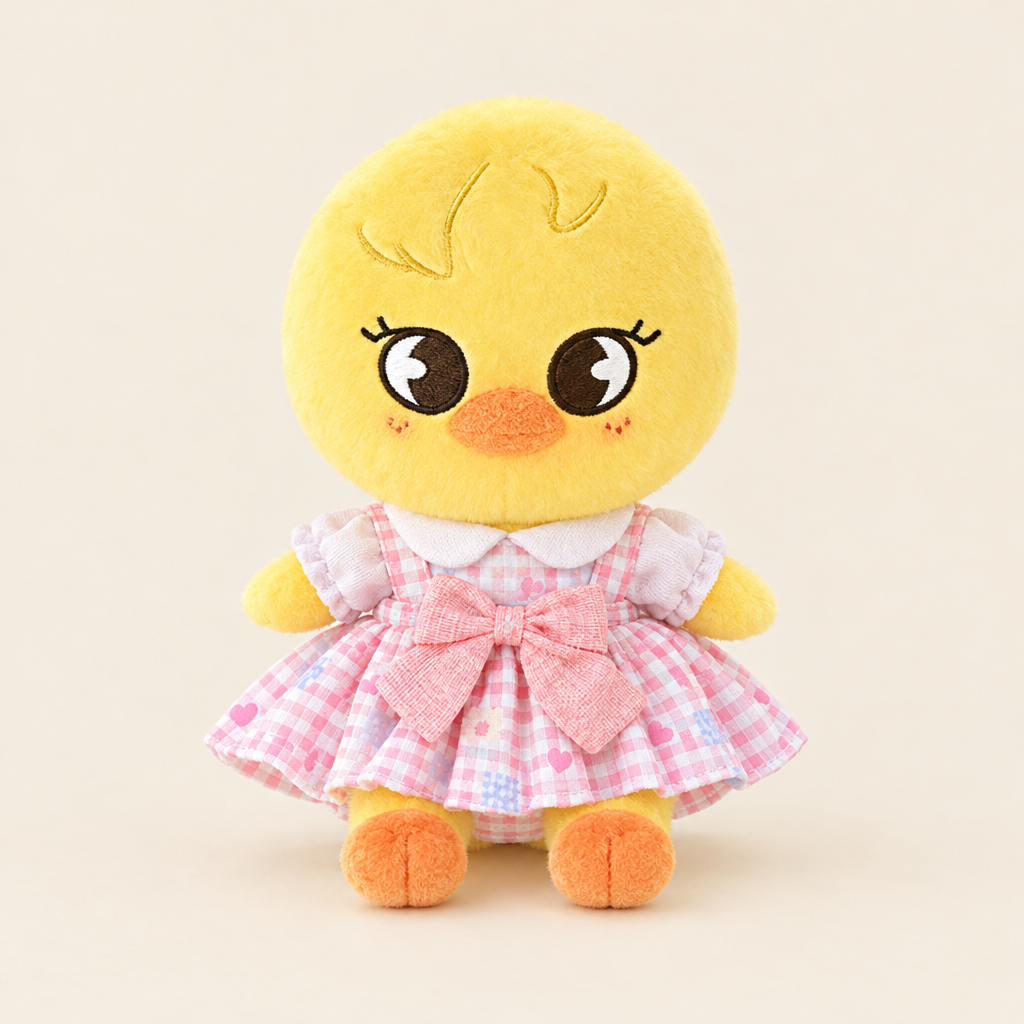 Lolita Dress – Pink Gingham – for 20cm Plush