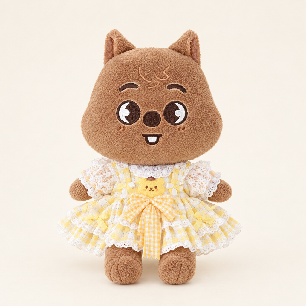 20cm Plush Dressing - Lolita Dress - Yellow Floral