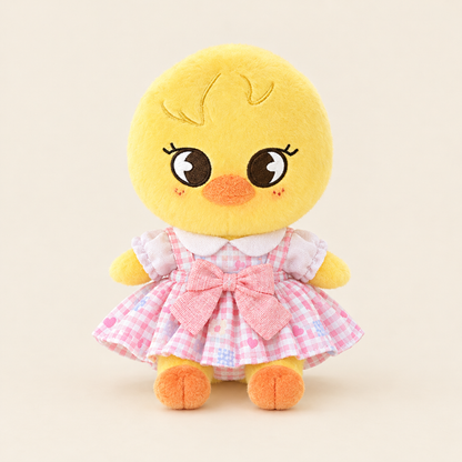 20cm Plush Dressing - Lolita Dress - Pink Gingham