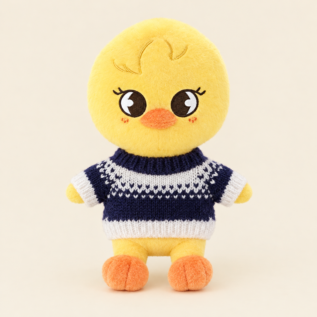 Cozy Knit Sweater – Navy Stripe – for 20cm Plush