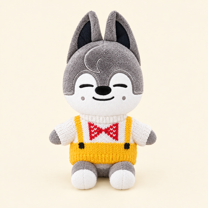 20cm Plush Dressing - Cozy Knit Sweater - Yellow Bow