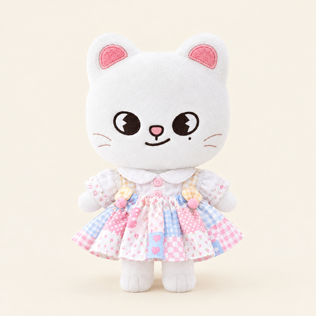 Lolita Dress – Pastel Patchwork – for 20cm Plush