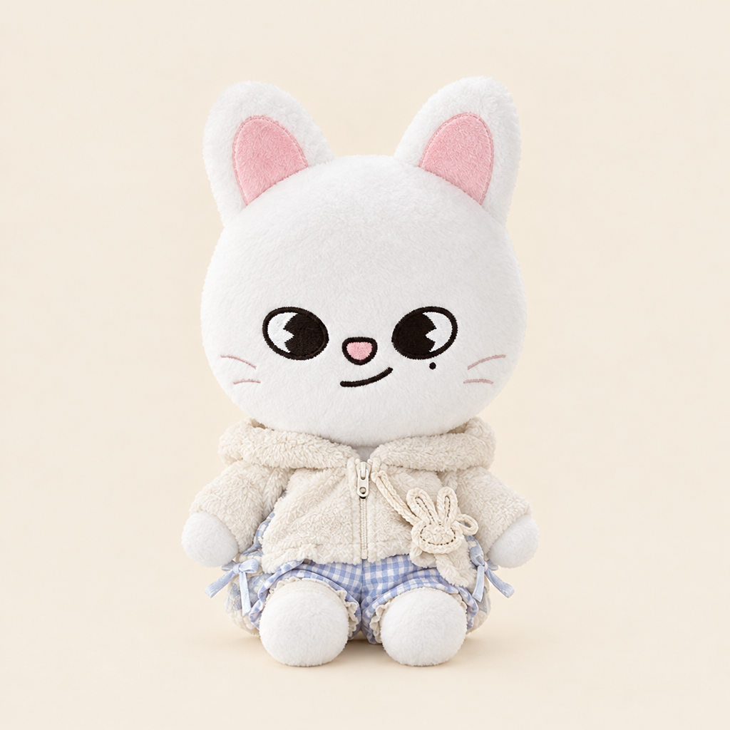 20cm Plush Dressing - Everyday Outfit Set - Cream Hoodie