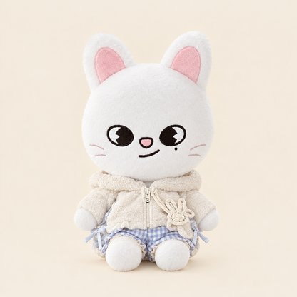 20cm Plush Dressing - Everyday Outfit Set - Cream Hoodie