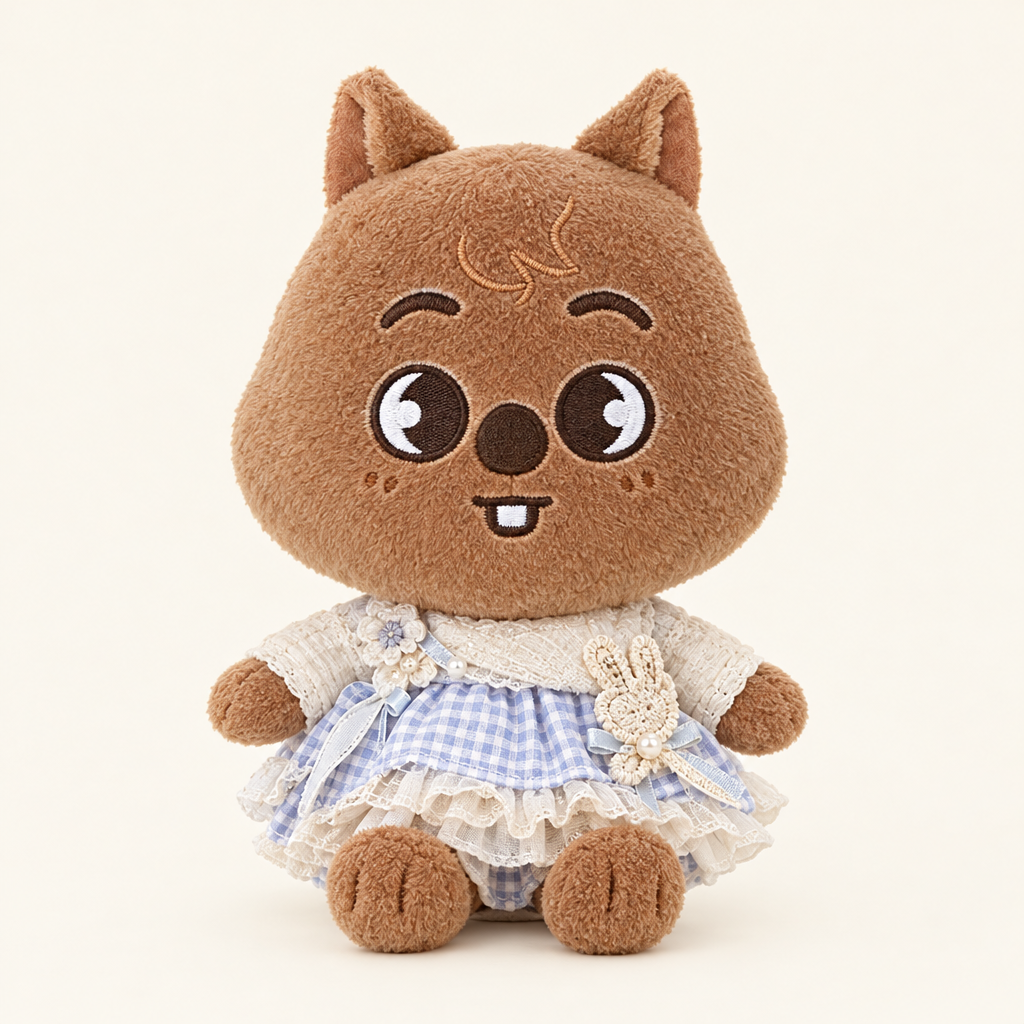20cm Plush Dressing - Everyday Outfit Set - Pastel Plaid