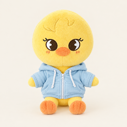 20cm Plush Dressing - Zip-Up Hoodie - Light Blue