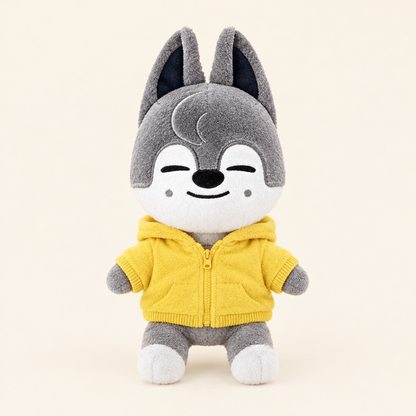 Zip-Up Hoodie – Yellow – for 20cm Plush