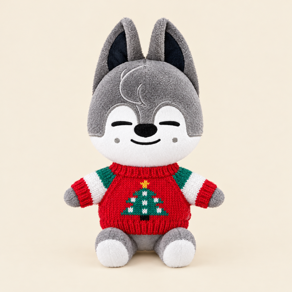 20cm Plush Dressing - Christmas Knit Sweater - Striped Tree