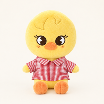 Collared Shirt – Red Plaid – for 20cm Plush