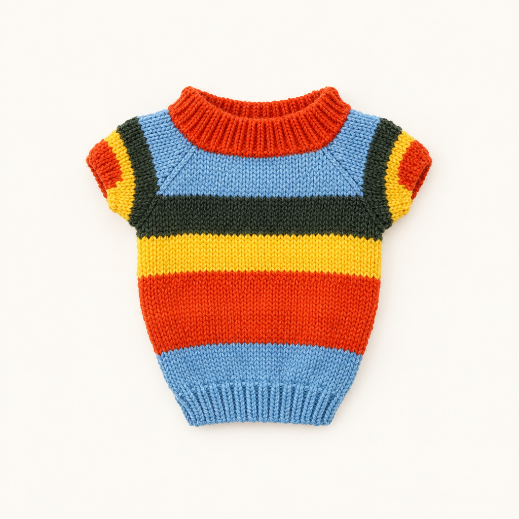 Teddy Sweater – Rainbow Stripe – for 30cm Plush