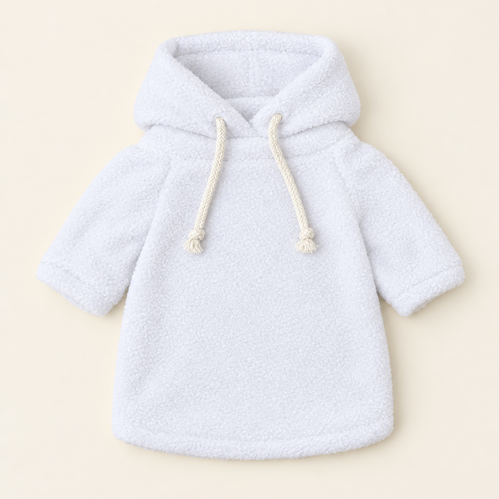 Teddy Hoodie – White – for 30cm Plush