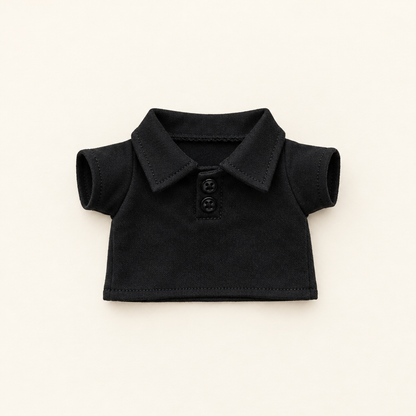 Teddy Polo Shirt – Black – for 30cm Plush