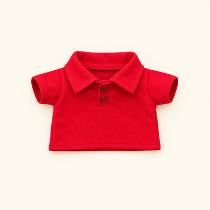 Teddy Polo Shirt – Red – for 30cm Plush